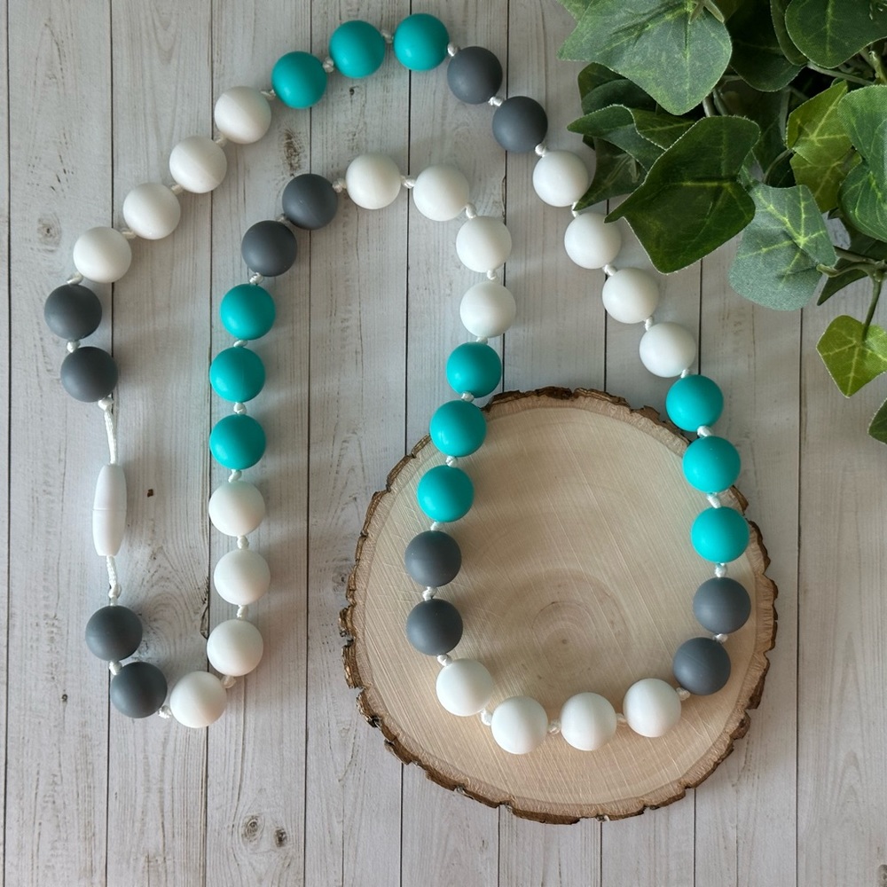 Handmade Teal Nursing Necklace